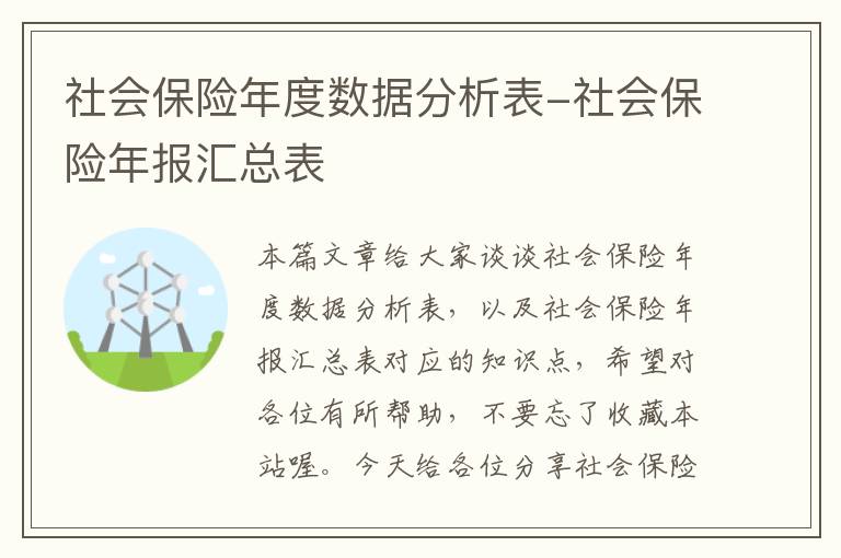 社会保险年度数据分析表-社会保险年报汇总表