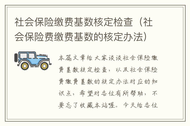 社会保险缴费基数核定检查（社会保险费缴费基数的核定办法）