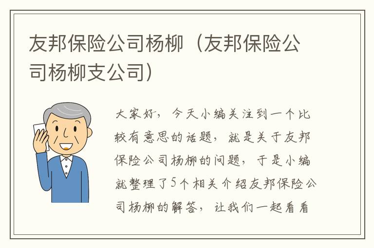 友邦保险公司杨柳（友邦保险公司杨柳支公司）