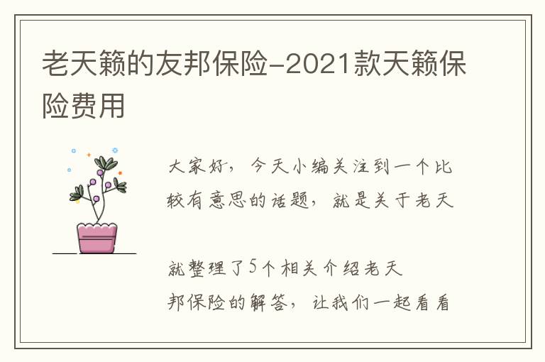 老天籁的友邦保险-2021款天籁保险费用