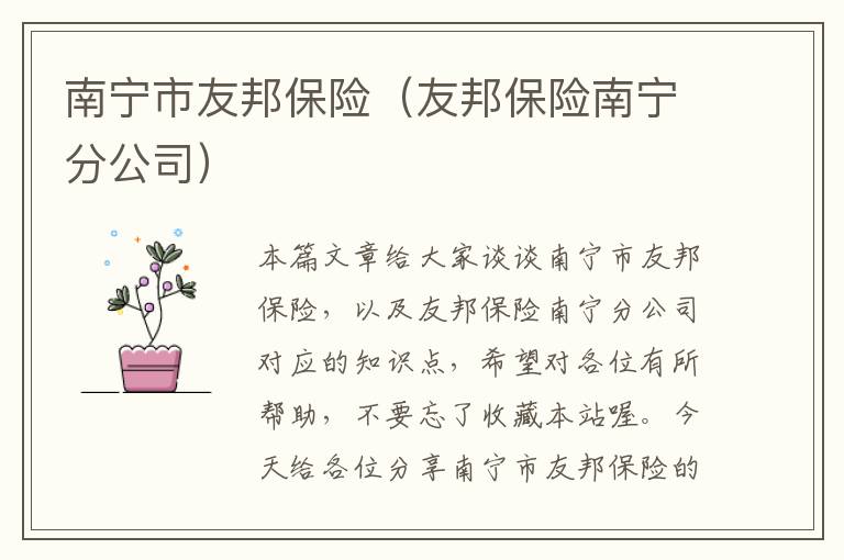 南宁市友邦保险（友邦保险南宁分公司）