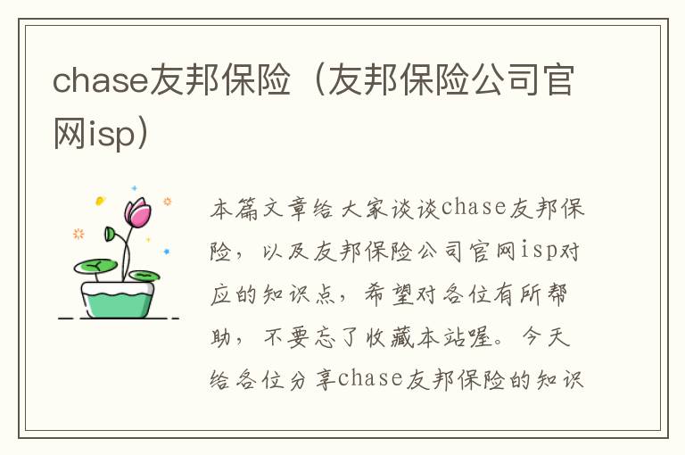 chase友邦保险（友邦保险公司官网isp）