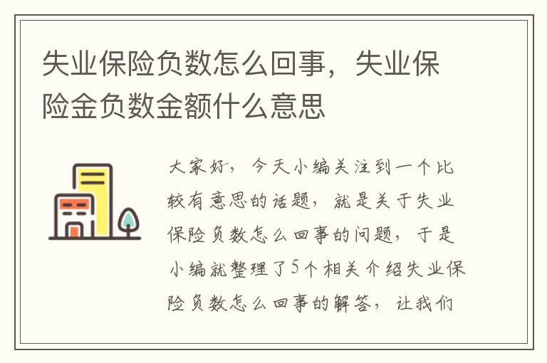 失业保险负数怎么回事，失业保险金负数金额什么意思