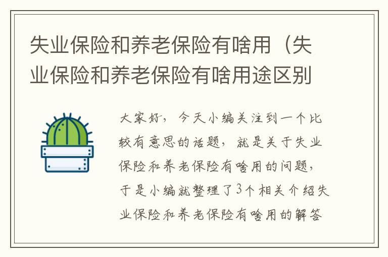 失业保险和养老保险有啥用（失业保险和养老保险有啥用途区别）