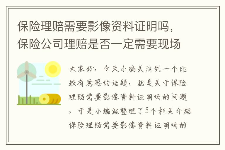 保险理赔需要影像资料证明吗，保险公司理赔是否一定需要现场照片