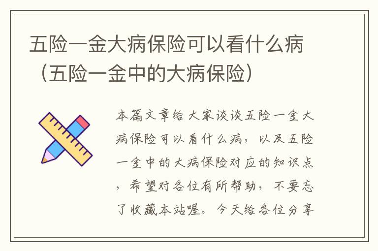 五险一金大病保险可以看什么病（五险一金中的大病保险）