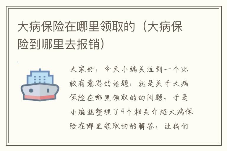 大病保险在哪里领取的（大病保险到哪里去报销）