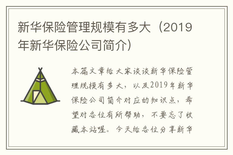 新华保险管理规模有多大（2019年新华保险公司简介）