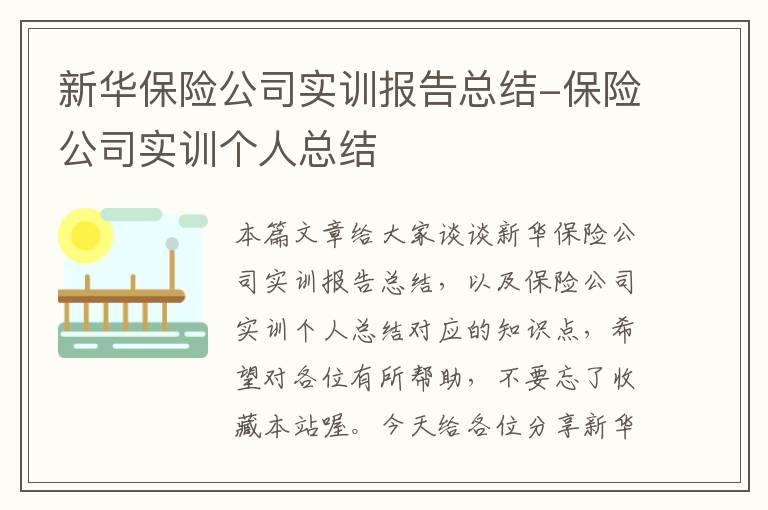 新华保险公司实训报告总结-保险公司实训个人总结