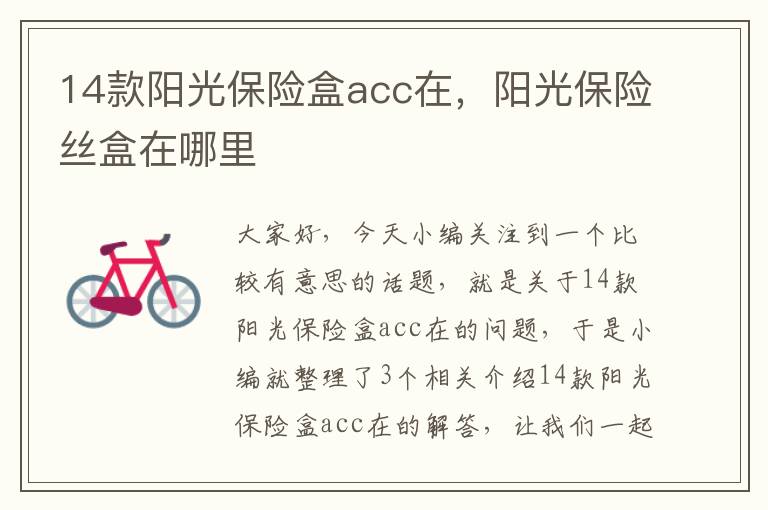 14款阳光保险盒acc在，阳光保险丝盒在哪里